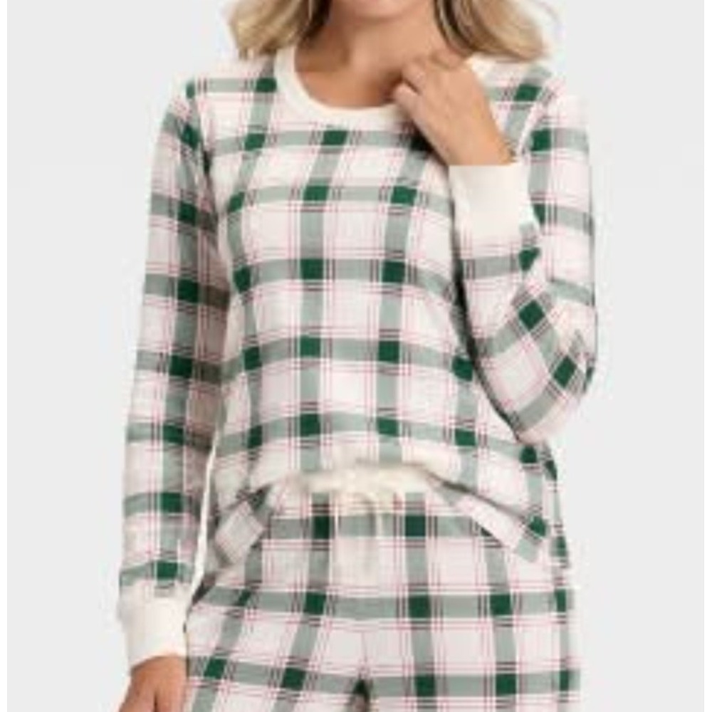 Wondershop At Target Womens Long Sleeve Plaid Pajama Top Sleep Shirt Size XXL